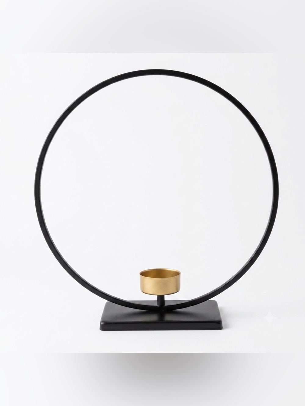 Black Halo Candlestick Holder